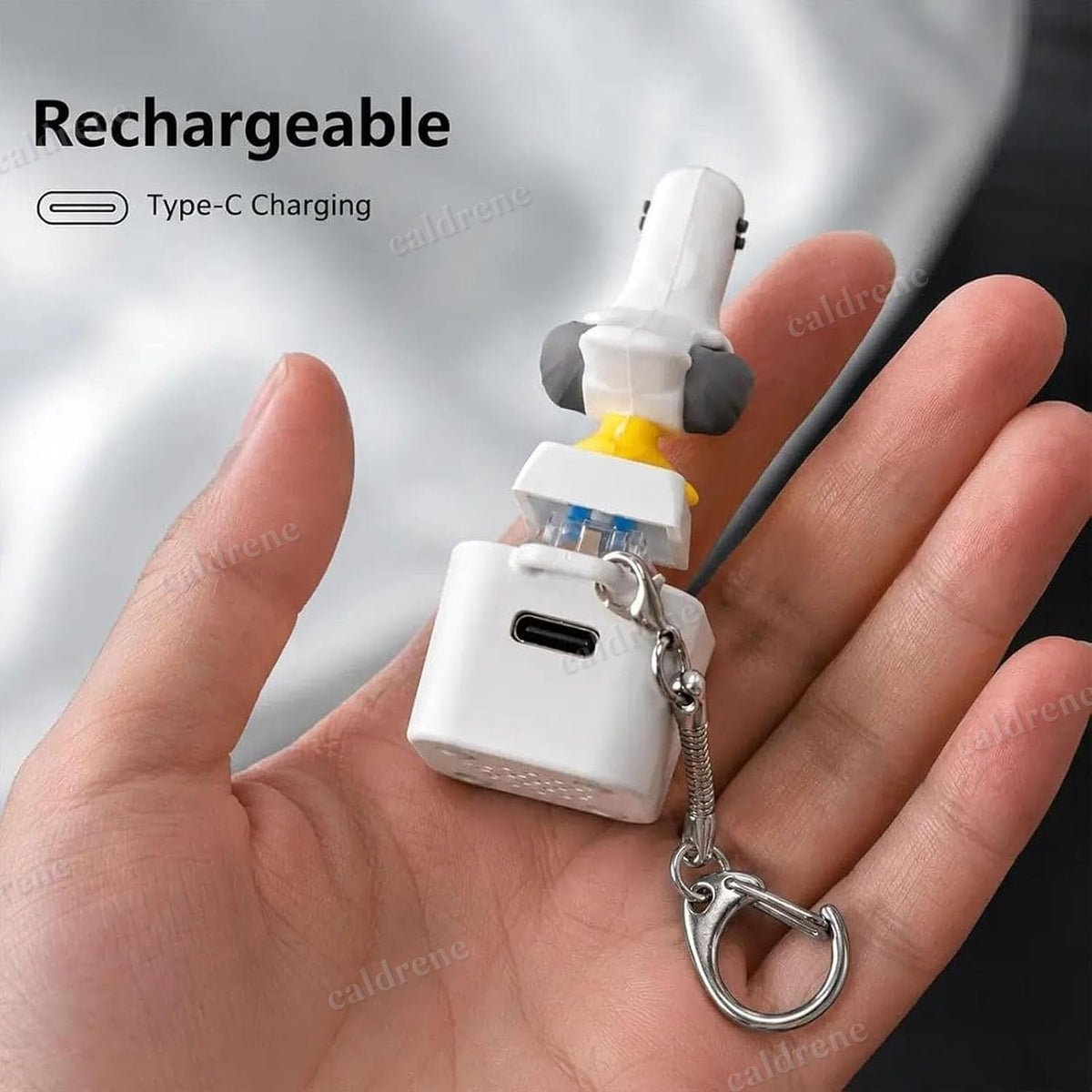 Rechargeable Seagull Mine Keychain Button with Sound Keyboard Clicker Fidget Toy – view 5
