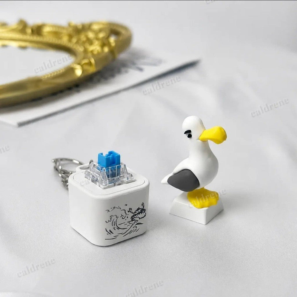 Rechargeable Seagull Mine Keychain Button with Sound Keyboard Clicker Fidget Toy – view 6