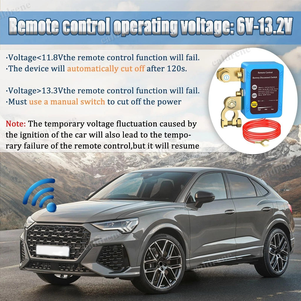 Remote Battery Disconnect Switch 12V 24V 240A – view 3