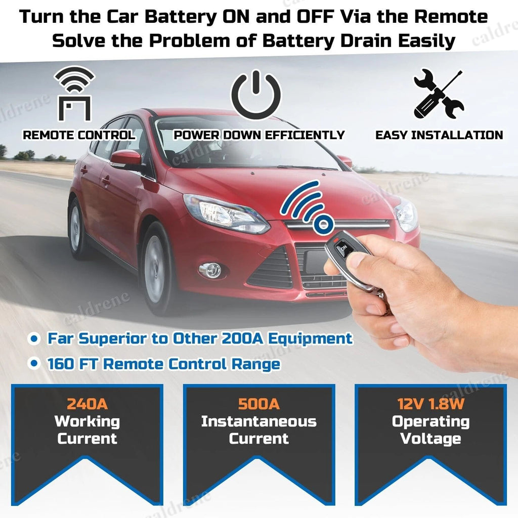 Remote Battery Disconnect Switch 12V 24V 240A – view 5
