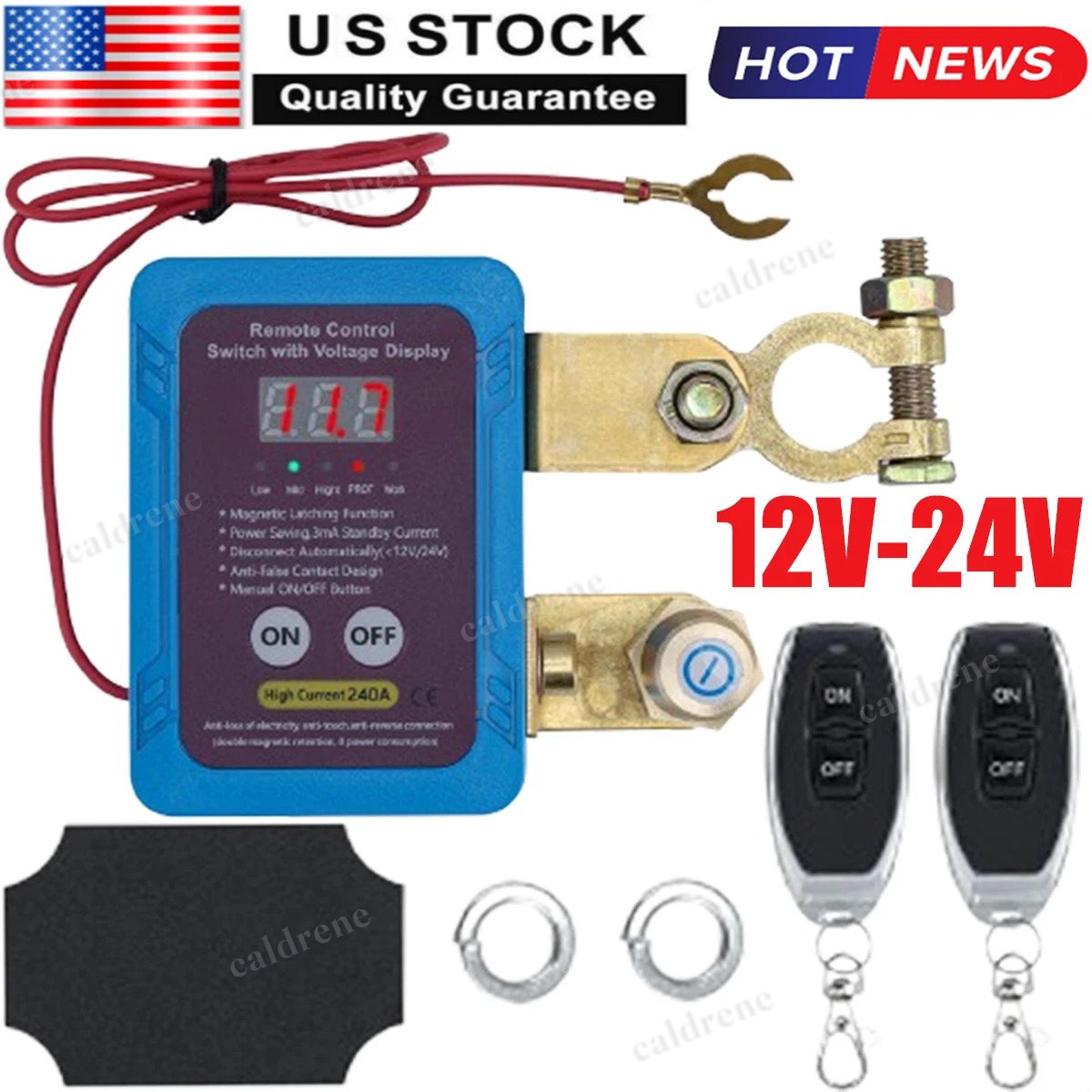 Remote Control Battery Disconnect Switch, 12V 240A – view 9
