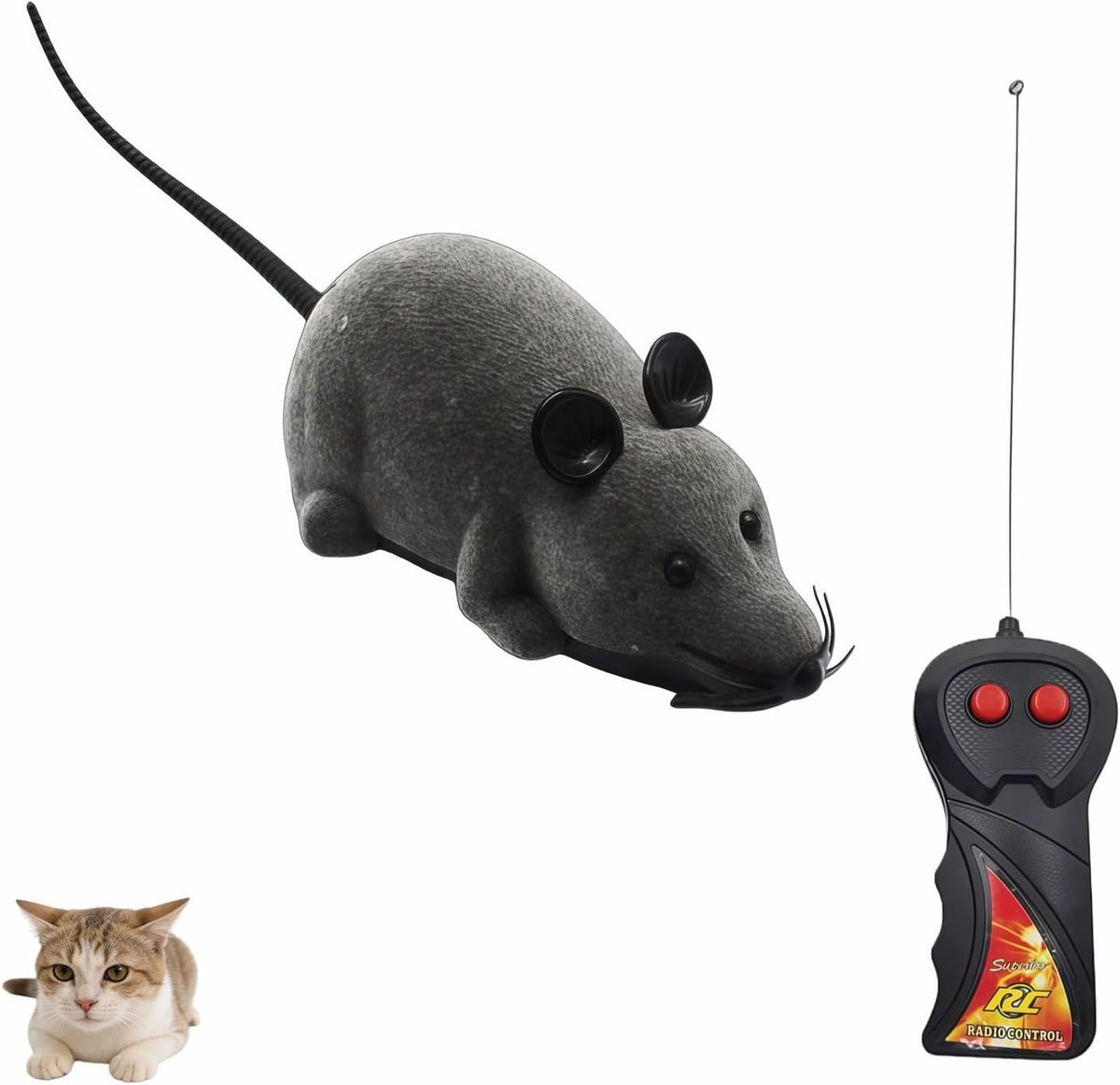 Remote Control Mouse Cat Toy, Rechargeable