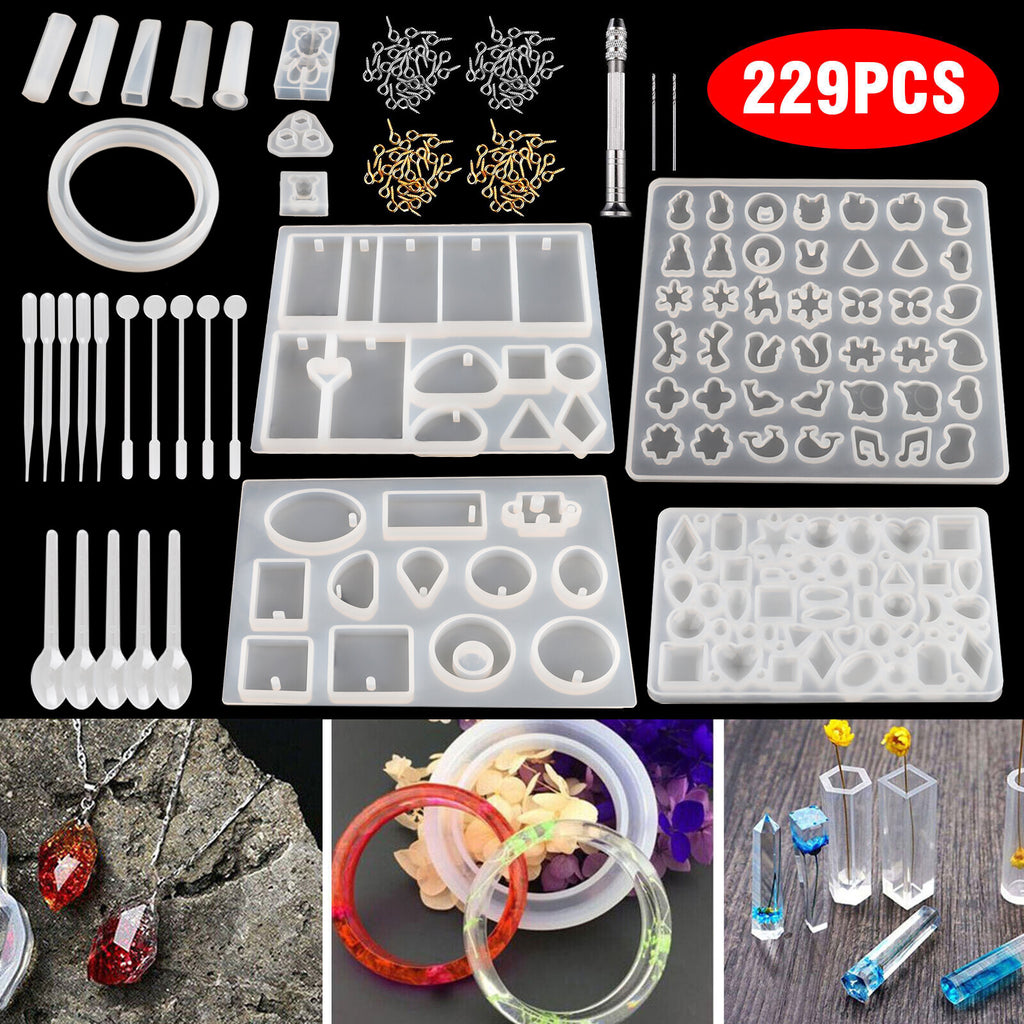 Resin Casting Silicone Mold Kit, 229 Pieces