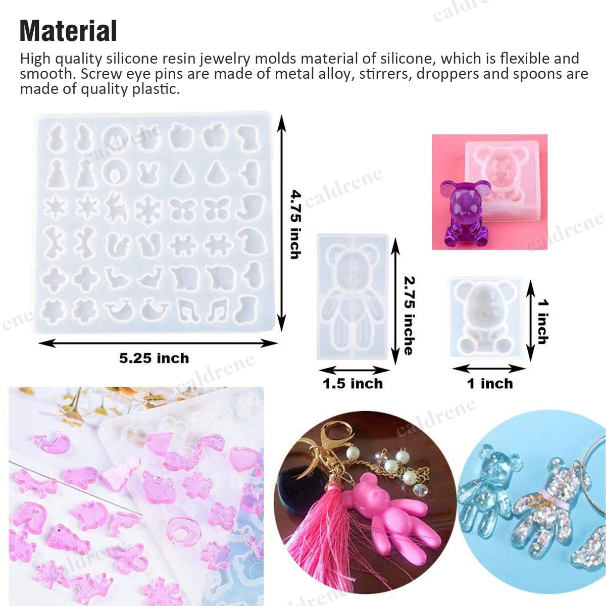 Resin Casting Silicone Mold Kit, 229 Pieces – view 7
