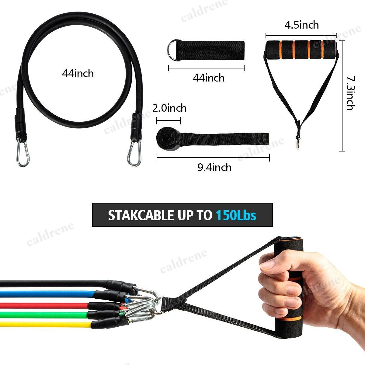 Resistance Band Set, 11 Pieces with Handles – view 3