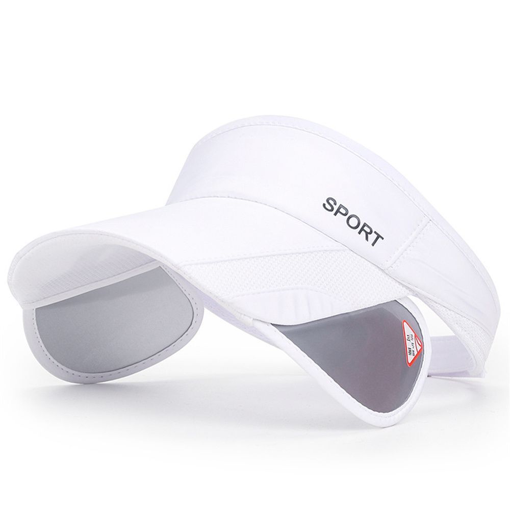 Retractable Brim Adjustable Sun Visor Hat for Outdoor Sports – white