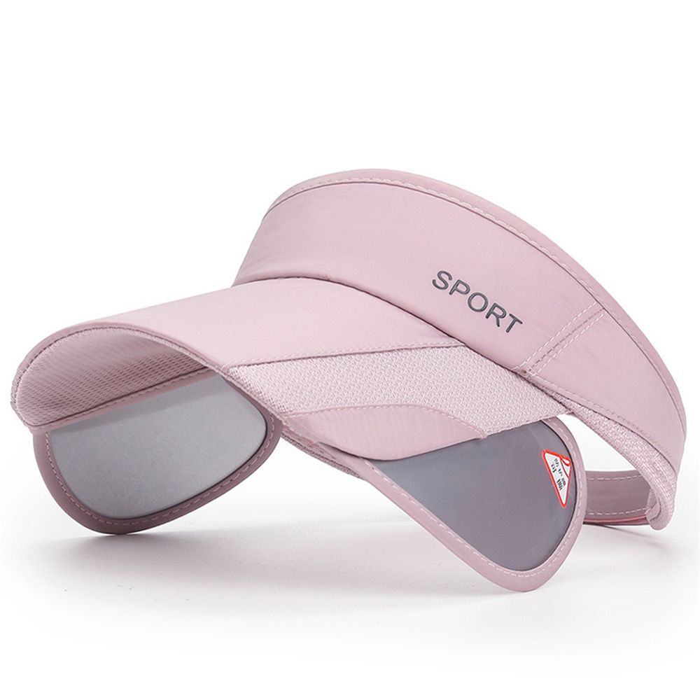 Retractable Brim Adjustable Sun Visor Hat for Outdoor Sports – pink