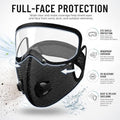 Reusable Dust Mask with Adjustable Goggles and 10-Layer Filter