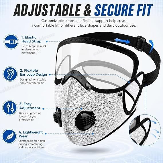 Reusable Dust Mask with Adjustable Goggles and 10-Layer Filter – view 3