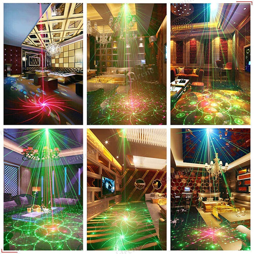 RGB LED Disco Party Laser Light Projector, Sound Activated – view 7