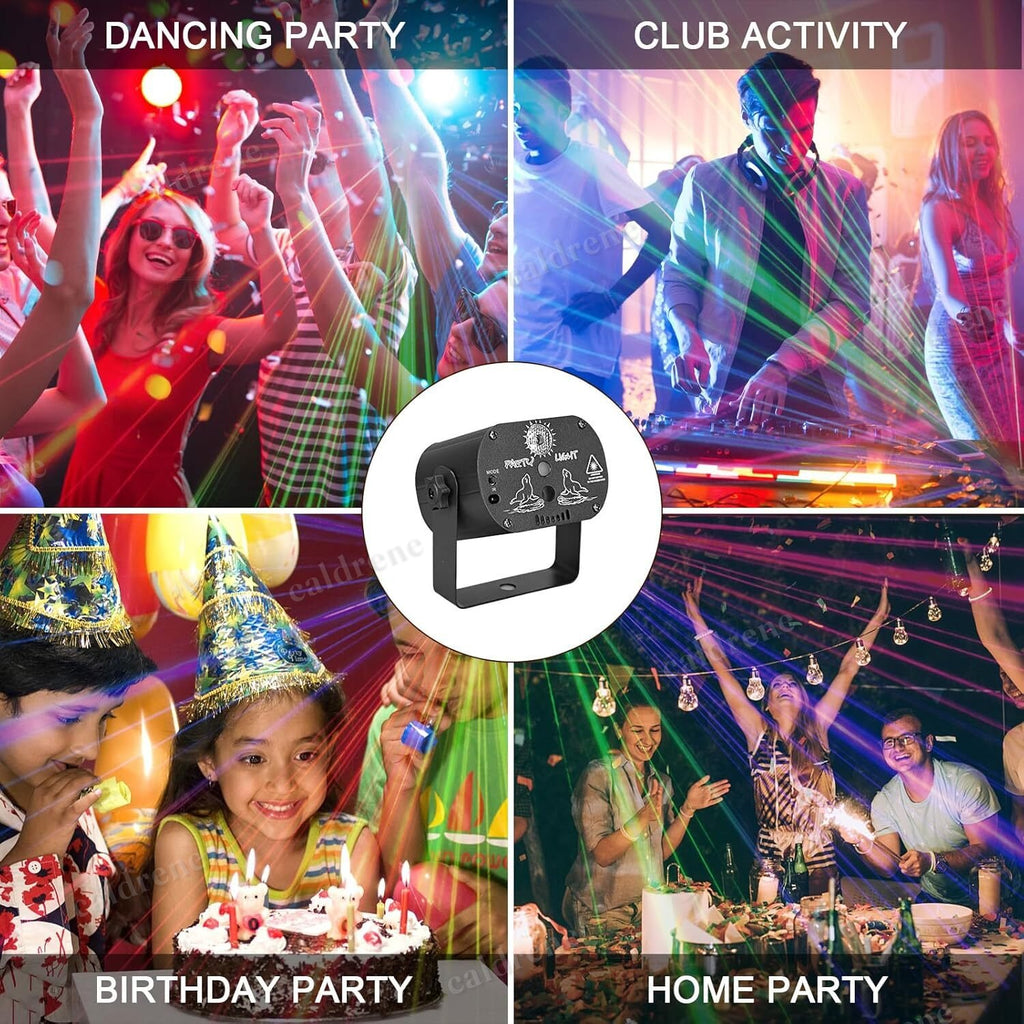 RGB LED Disco Party Laser Light Projector, Sound Activated – view 8