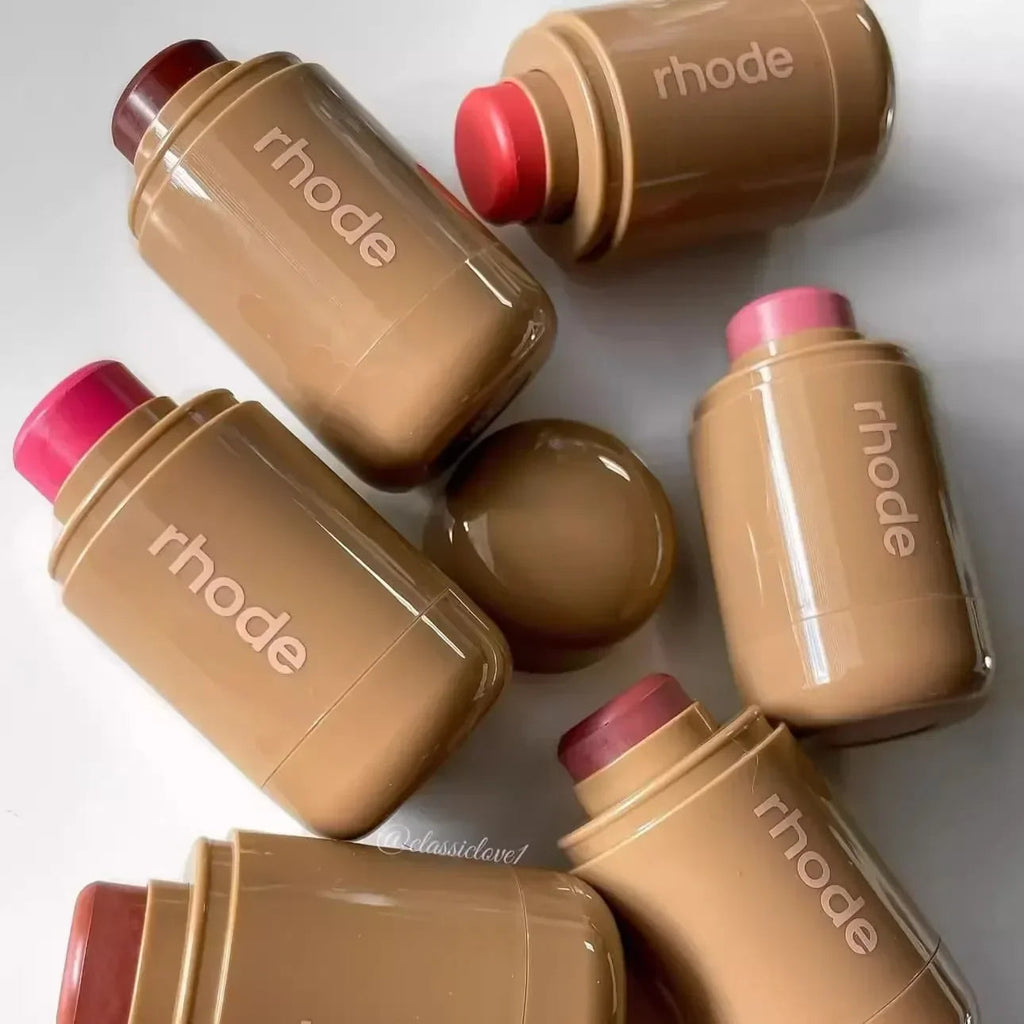 Rhod Pocket Blush LIP Stick Lip And Cheek Hydrating Stick Natural Rouge Powder Blush Cream Lipstick Cheek