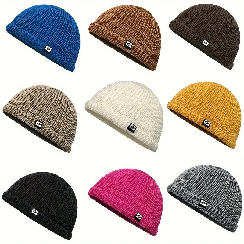 Ribbed Wool Beanie Hat for Winter Outdoor Activities