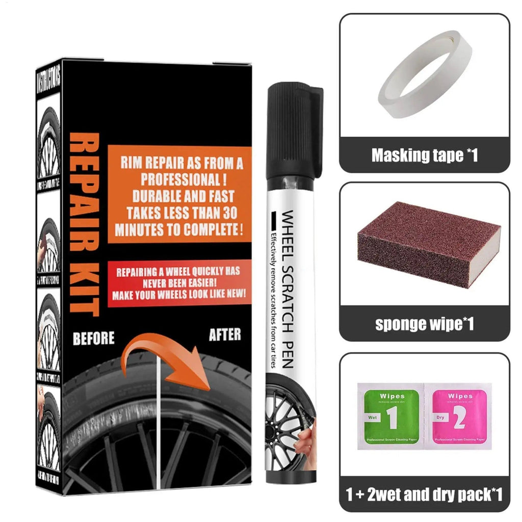 Rim Touch Up Paint for Quick Wheel Repair in Gloss Black