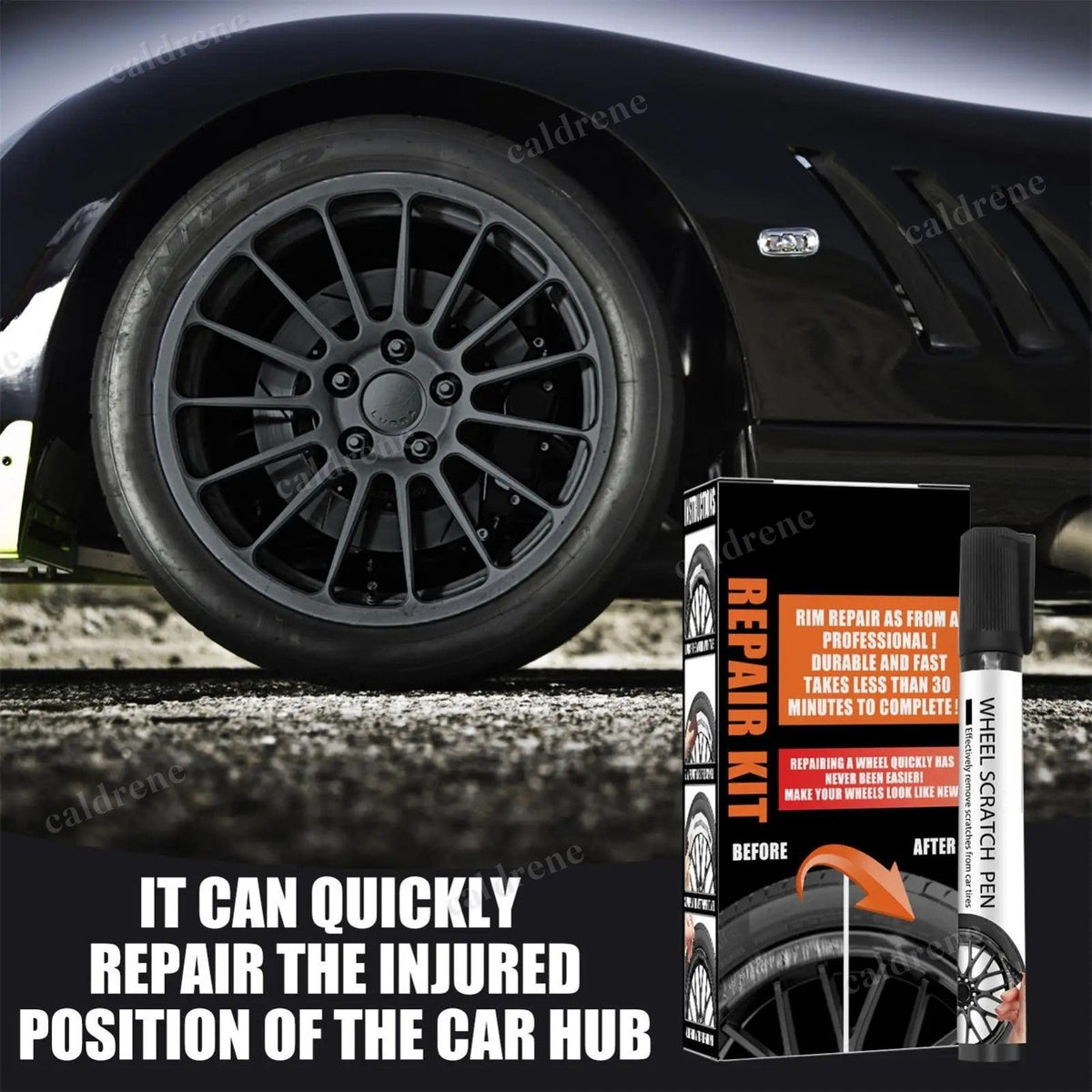 Rim Touch Up Paint for Quick Wheel Repair in Gloss Black – view 5