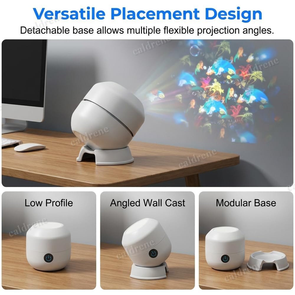 Rotating Snowflake Projector Light, Dimmable, USB Powered – view 3