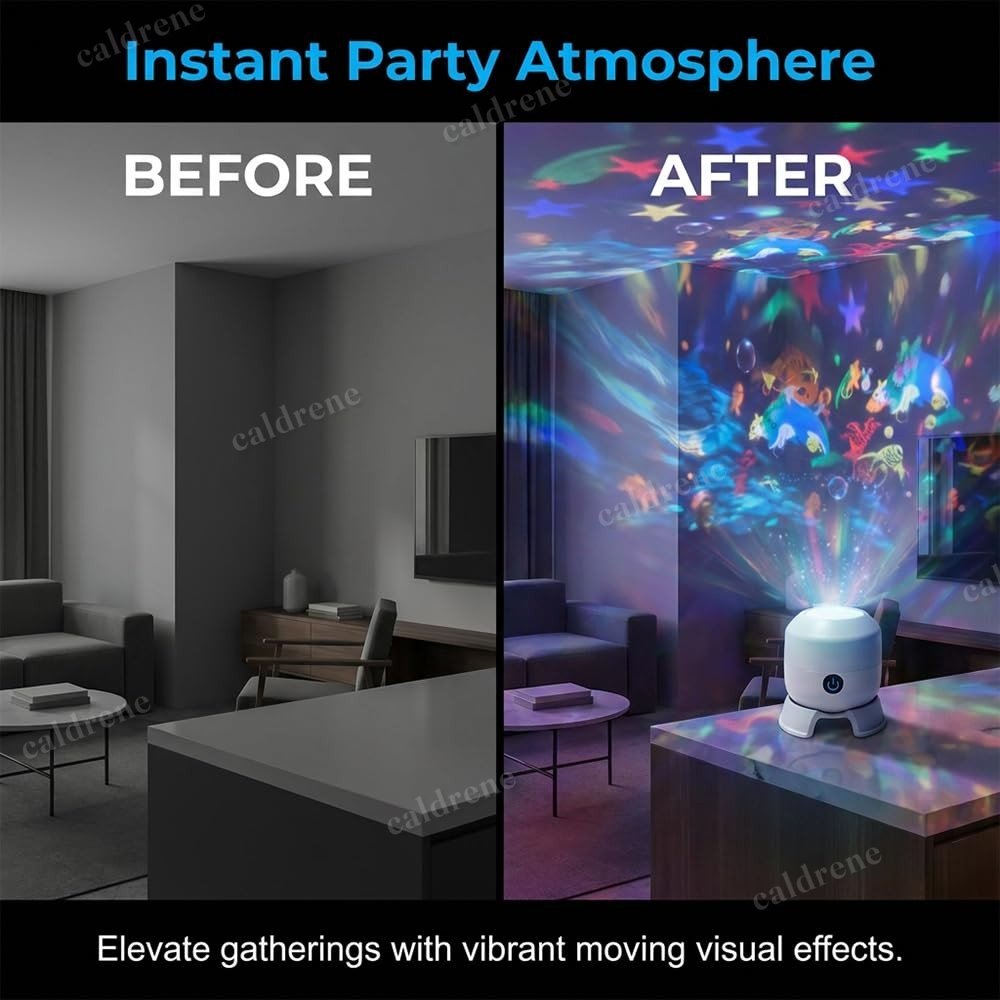 Rotating Snowflake Projector Light, Dimmable, USB Powered – view 4
