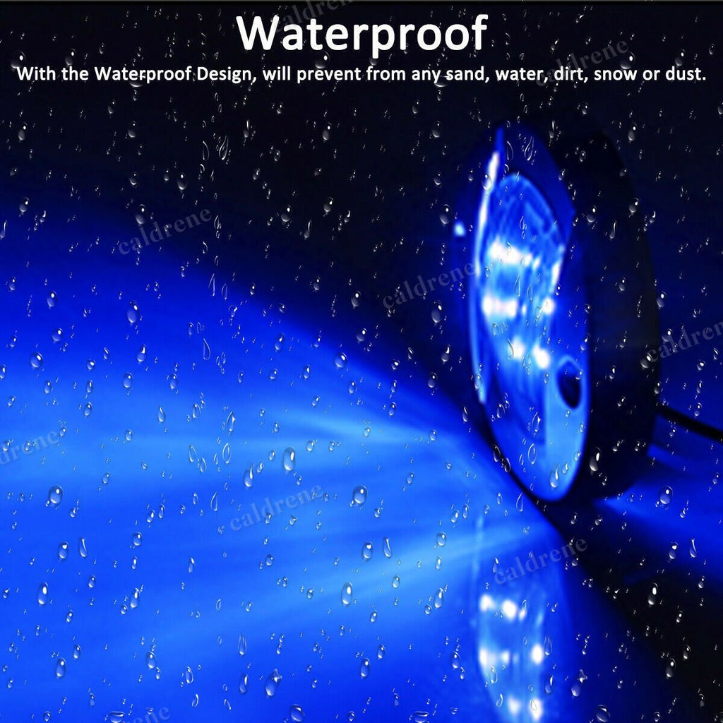 Round Marine Boat LED Stern Courtesy Lights Blue, 4 Pack – view 9