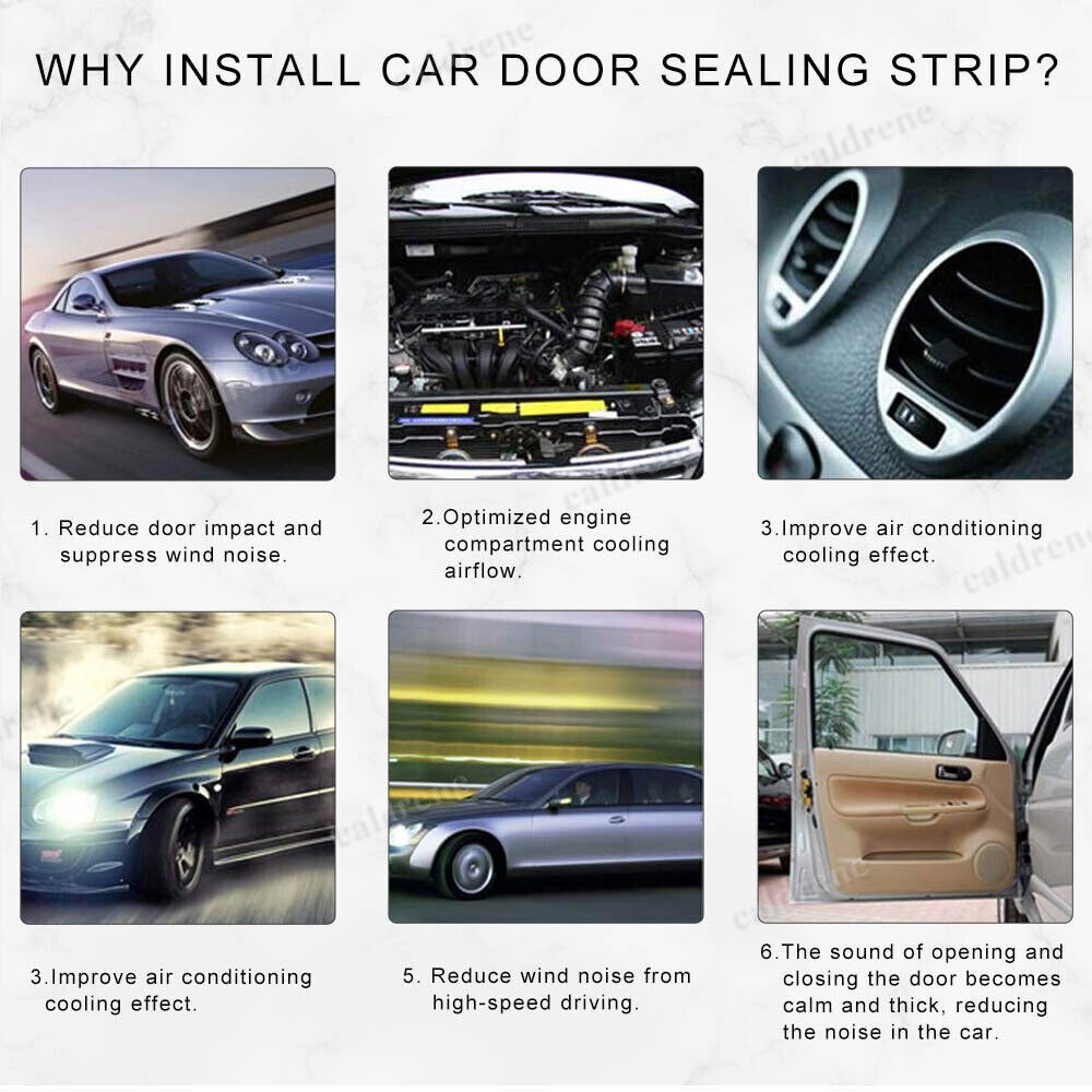 Rubber Seal Weather Strip for Car Doors and Trunk, 20 ft – view 5