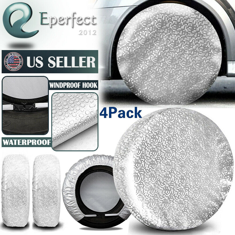 RV and Trailer Wheel Tire Covers, Set of 4