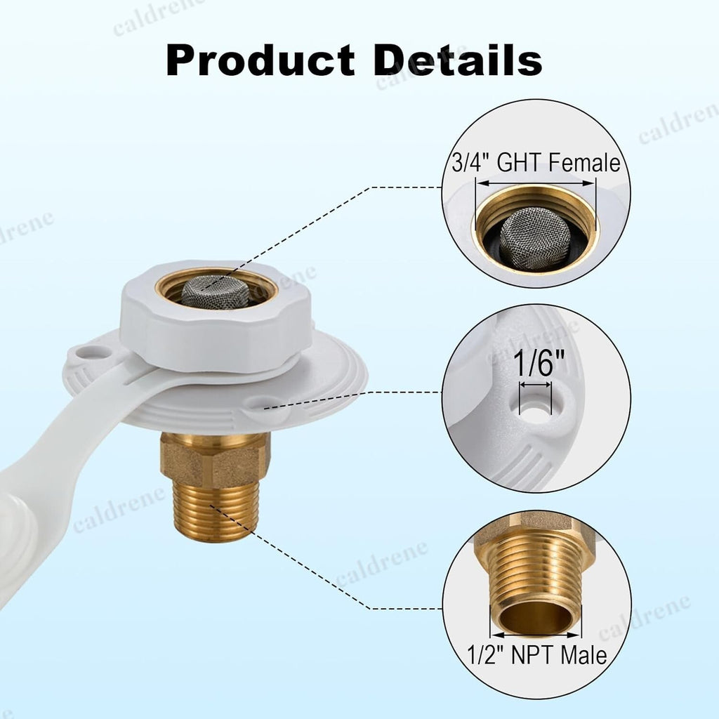 RV City Water Fill Inlet with Check Valve – view 5