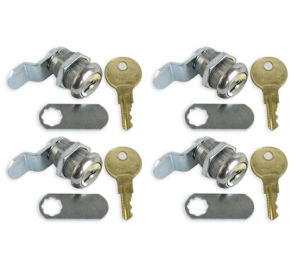 RV Compartment Door Cam Lock Set 7/8 Inch, 4 Pack
