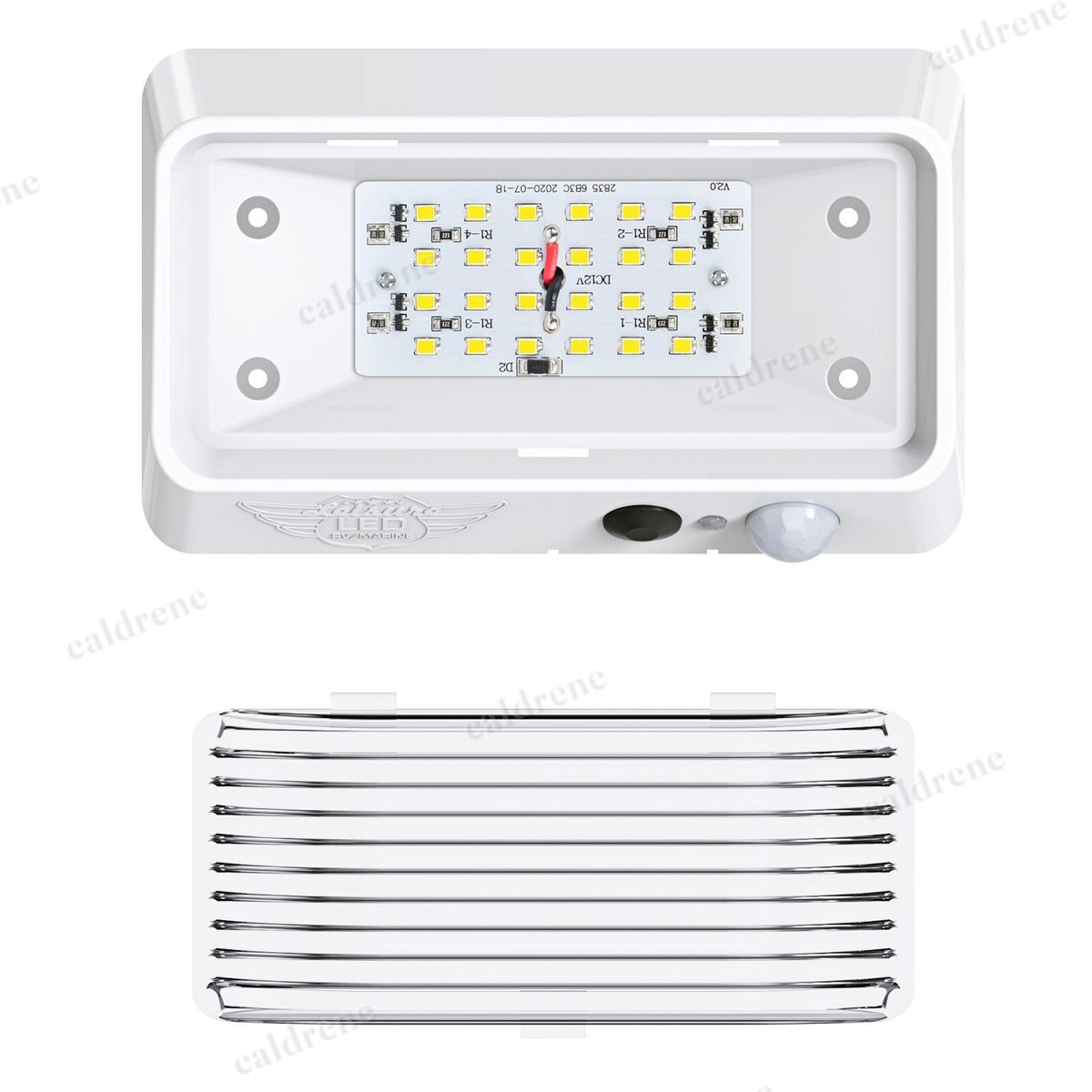 RV LED Porch Light with Motion Sensor, 12V, White – view 3