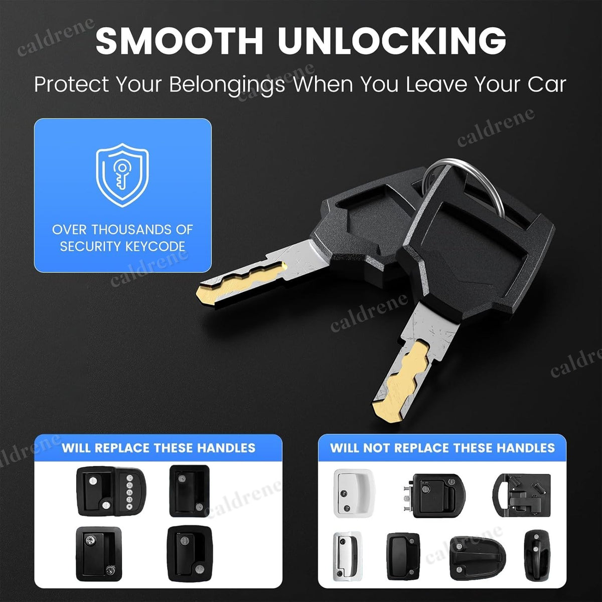RV Paddle Entry Door Lock Latch Handle with Deadbolt Black – view 8