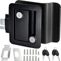 RV Paddle Entry Door Lock with Deadbolt, Black