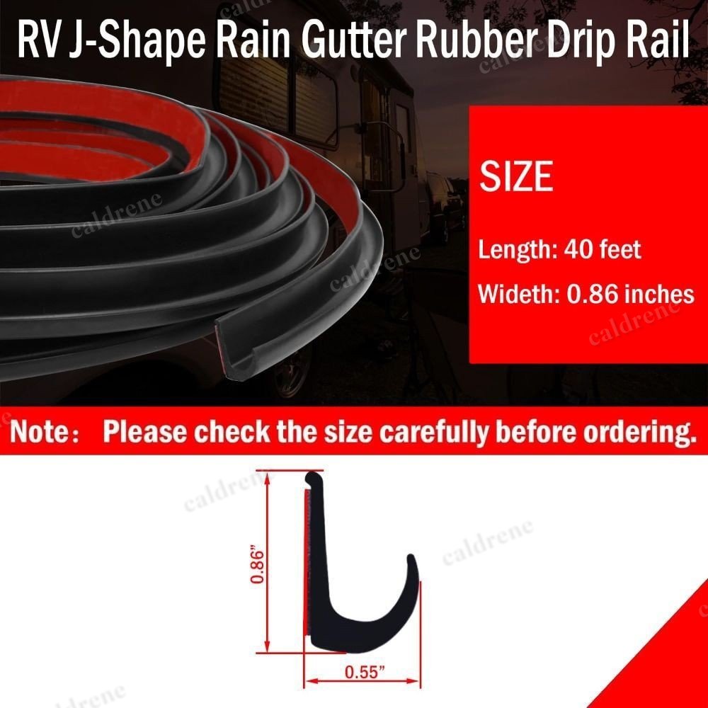 RV Rain Gutter with Self-Adhesive Backing for Trailers – view 3