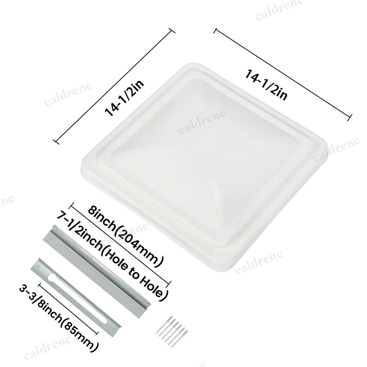 RV Roof Vent Cover Lid 14 x 14, White, 2 Pack – view 2