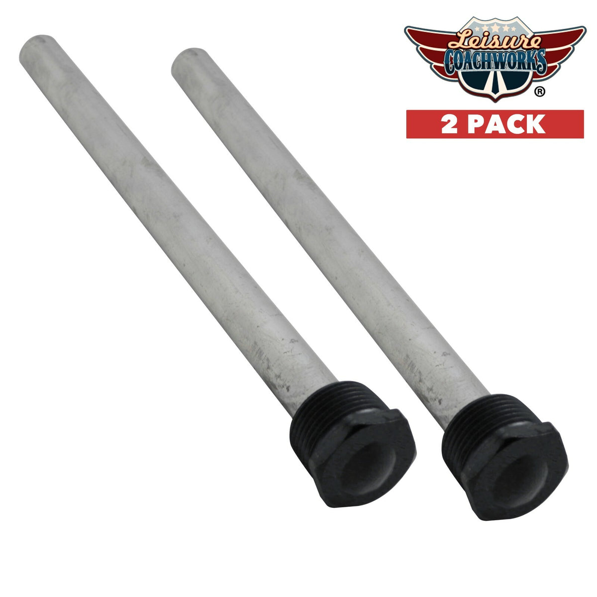 RV Water Heater Magnesium Anode Rod 9.25 Inch, 2 Pack