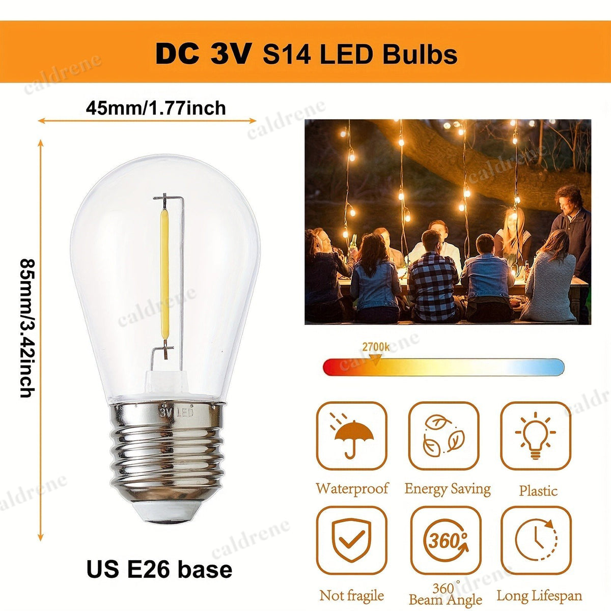 S14 LED String Light Bulbs, 24 Pack – view 7
