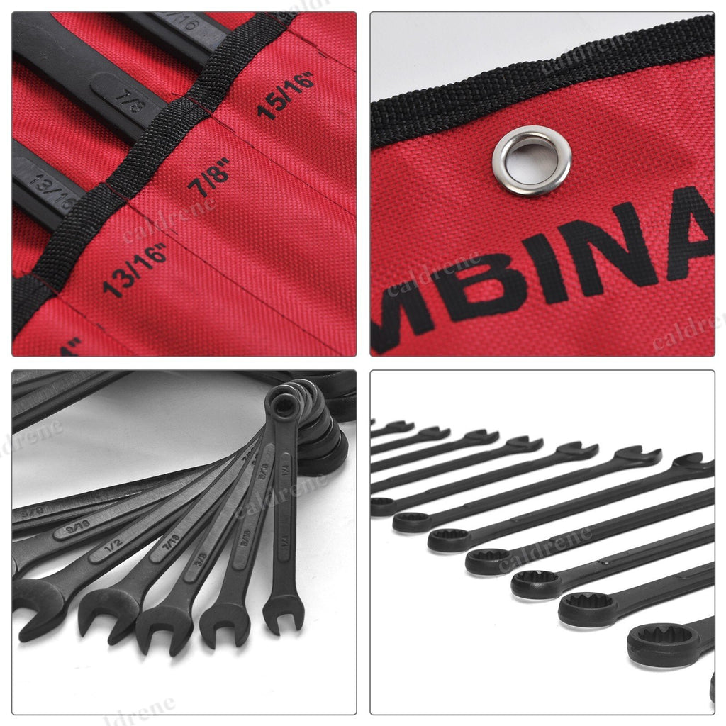 SAE Combination Wrench Set 1/4 to 1-1/4 Inch with Roll Pouch, 16 Piece – view 6