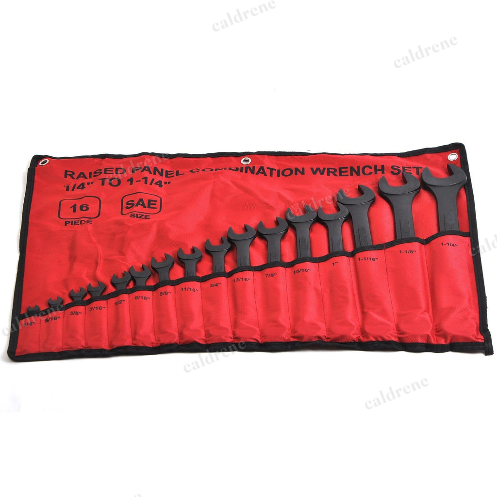 SAE Combination Wrench Set 1/4 to 1-1/4 Inch with Roll Pouch, 16 Piece – view 8