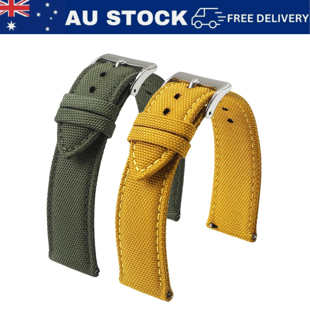 Sailcloth Two-Side Nylon Watch Strap - Waterproof Quick Release