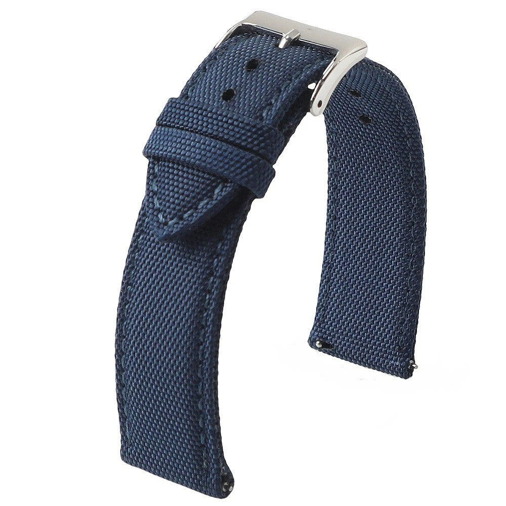 Sailcloth Two-Side Nylon Watch Strap - Waterproof Quick Release – Blue / 18mm
