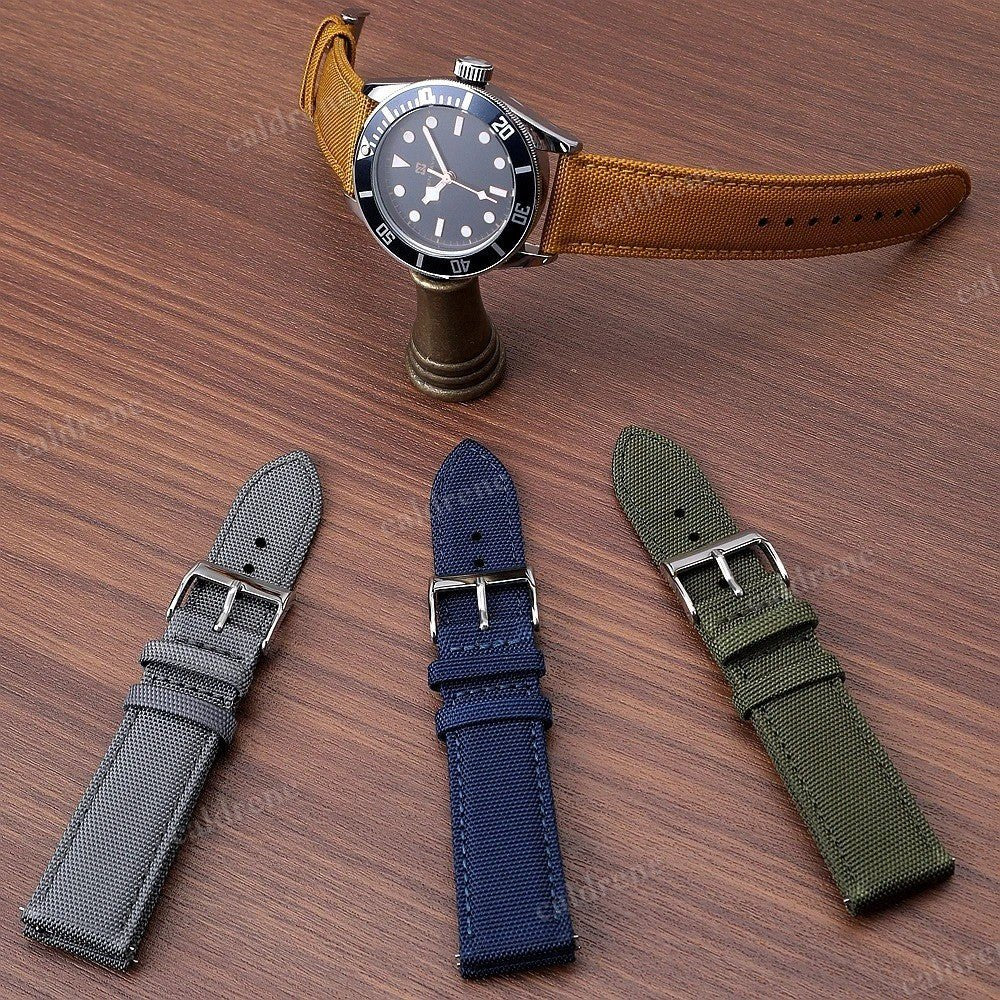 Sailcloth Two-Side Nylon Watch Strap - Waterproof Quick Release – view 5