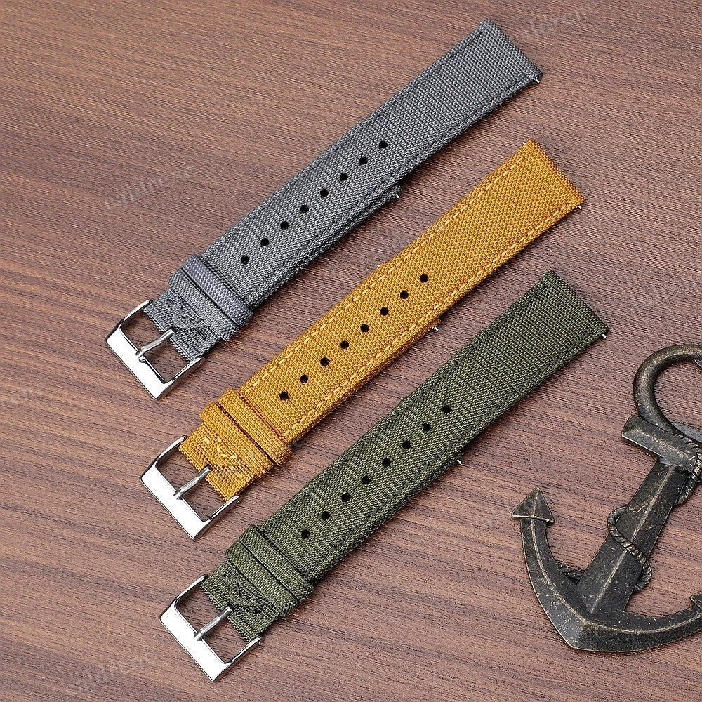 Sailcloth Two-Side Nylon Watch Strap - Waterproof Quick Release – view 6
