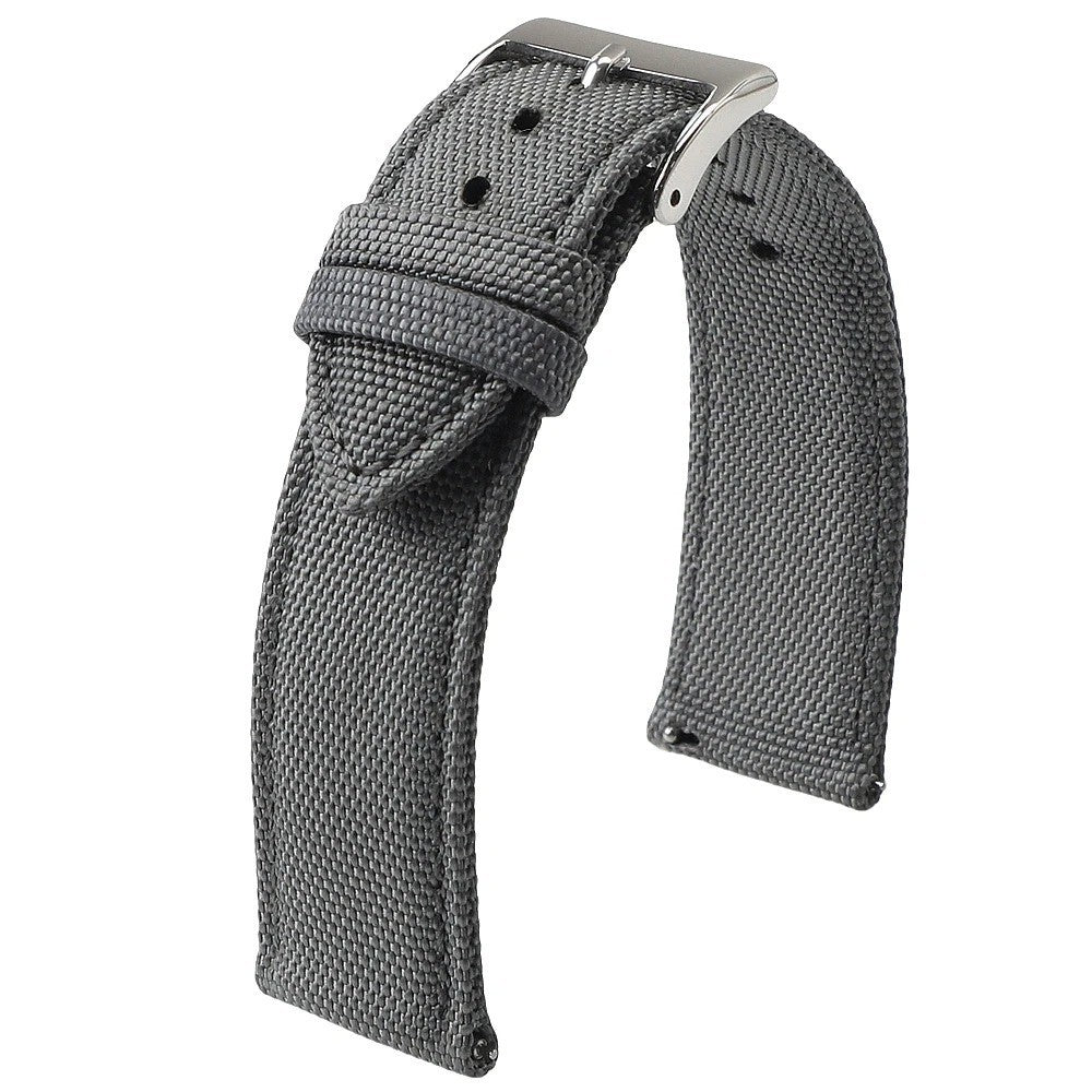 Sailcloth Two-Side Nylon Watch Strap - Waterproof Quick Release – Grey / 18mm