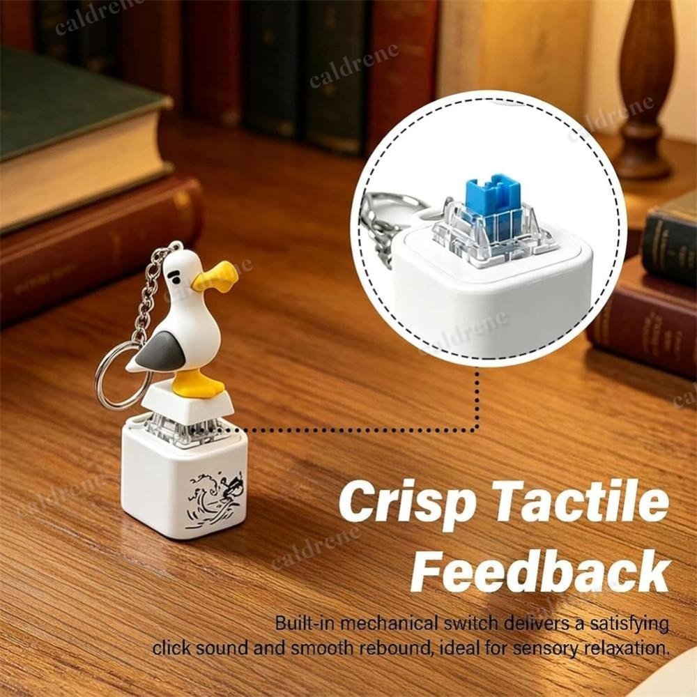 Seagull Mine Keychain,Button with Sound Rechargeable Keyboard Clicker Fidget Toy – view 4