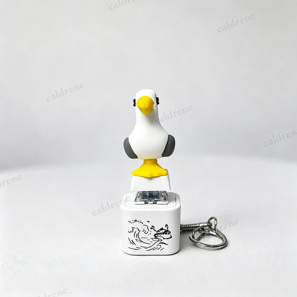 Seagull Mine Keychain,Button with Sound Rechargeable Keyboard Clicker Fidget Toy – view 8