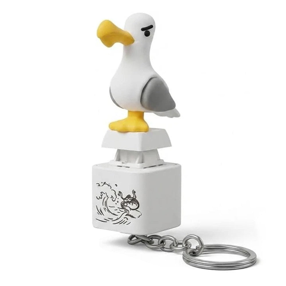 Seagull Mine Keychain,Button with Sound Rechargeable Keyboard Clicker Fidget Toy – 1PC Keychain
