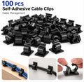 Self-Adhesive Cable Clips, 100 Pack