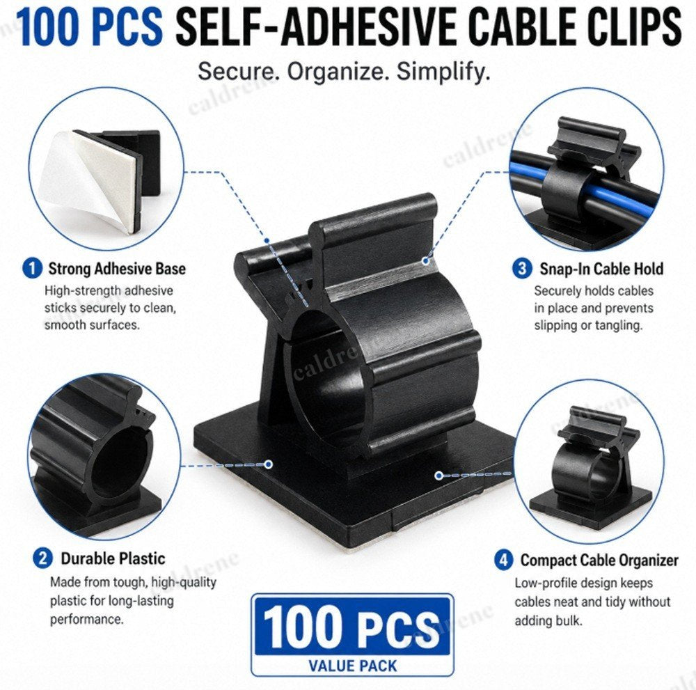 Self-Adhesive Cable Clips, 100 Pack – view 3