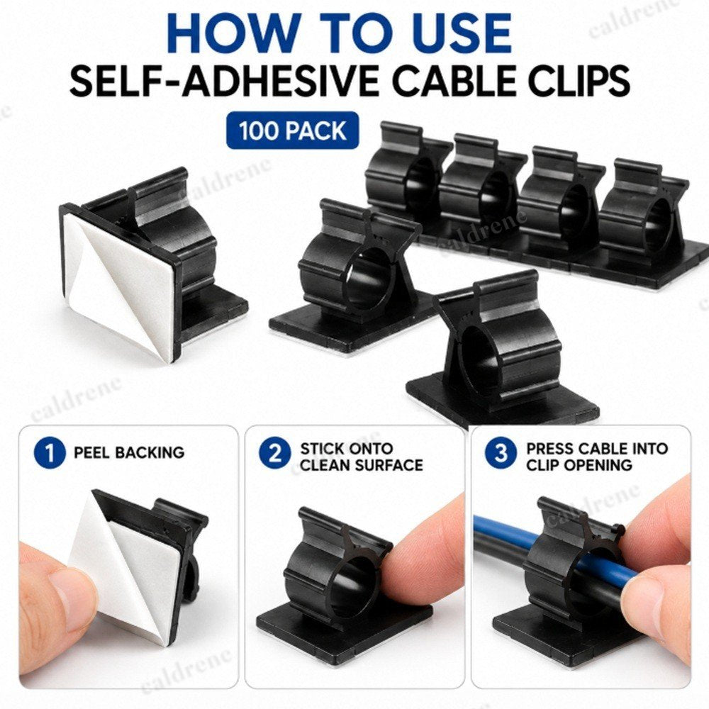 Self-Adhesive Cable Clips, 100 Pack – view 4