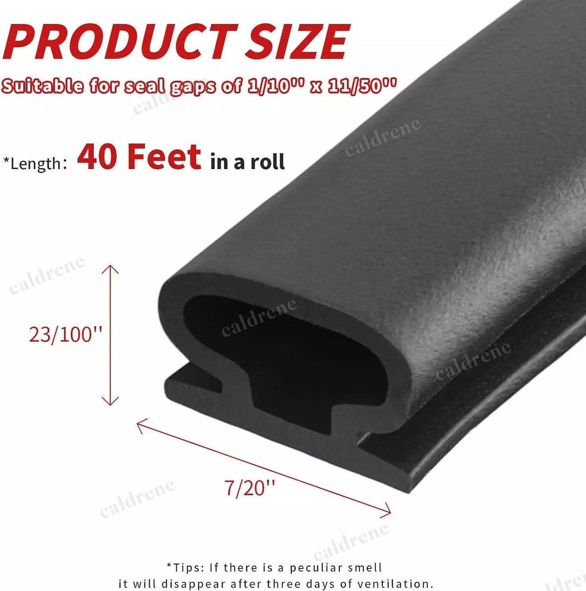 Self-Adhesive Rubber Door Weather Stripping, 40 Feet – view 3