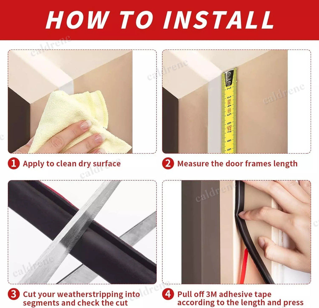 Self-Adhesive Rubber Door Weather Stripping, 40 Feet – view 4