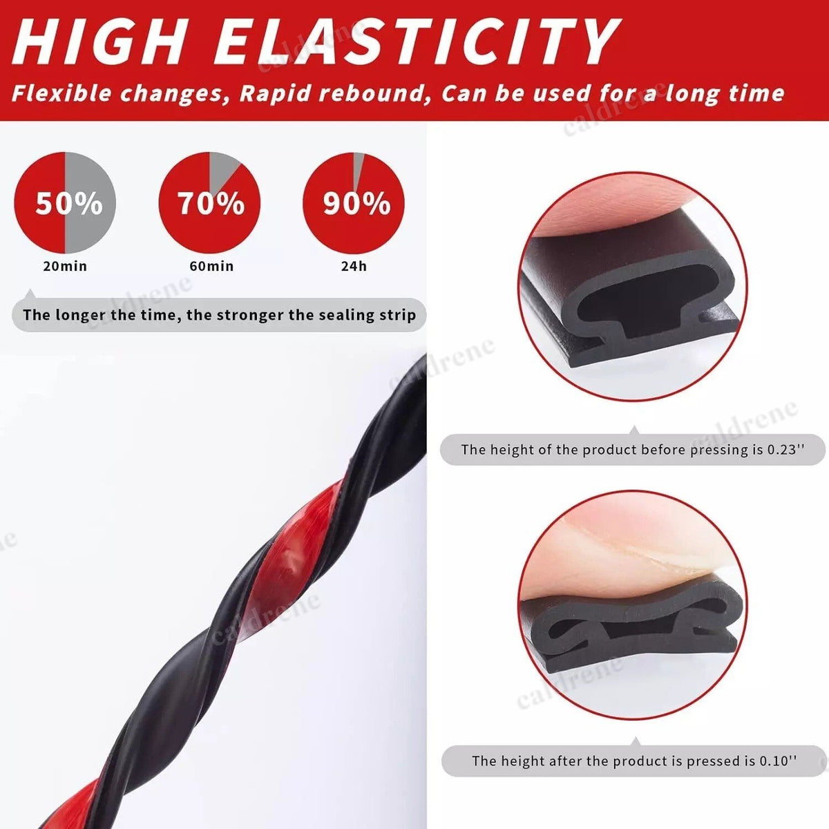 Self-Adhesive Rubber Door Weather Stripping, 40 Feet – view 5
