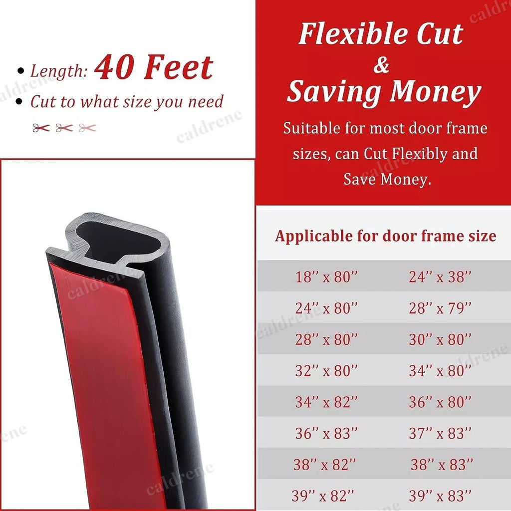 Self-Adhesive Rubber Door Weather Stripping, 40 Feet – view 6